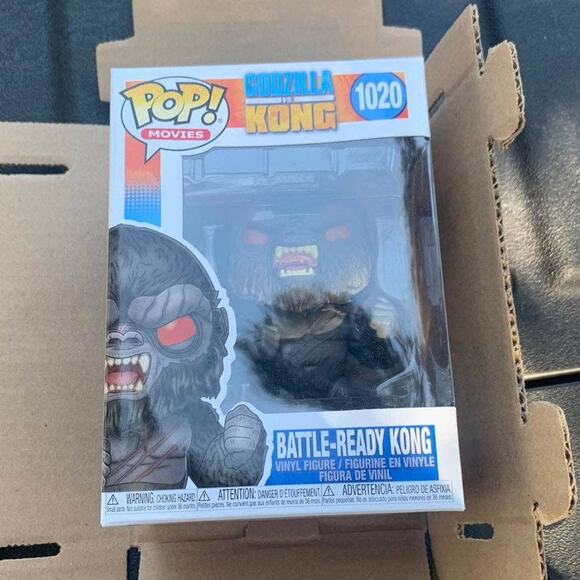 Funko Pop Movies Godzilla vs Kong Battle-Ready Kong #1020 Vinyl Figure NIB - Picture 3 of 8